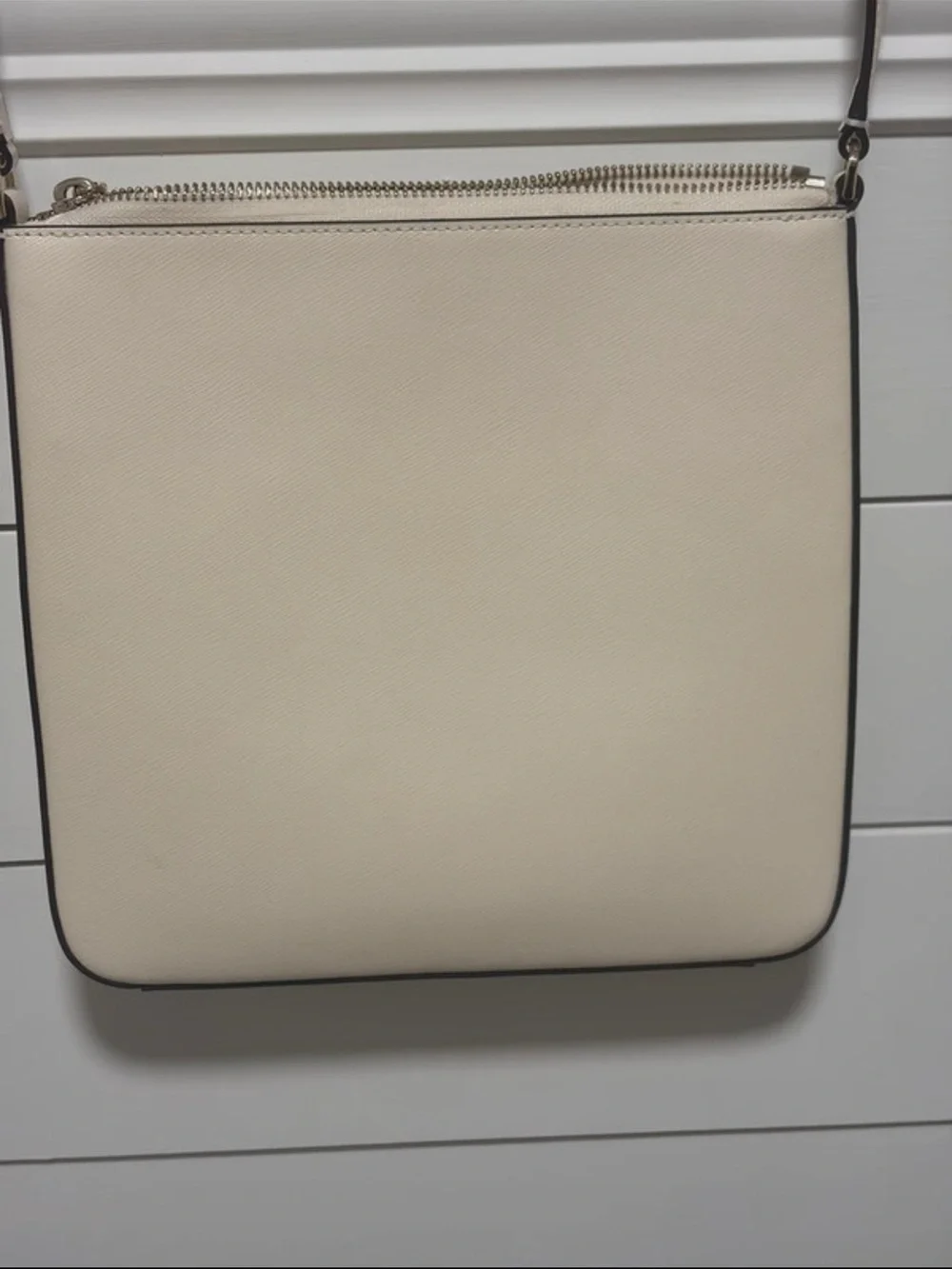 kate spade Cream Saffiano Crossbody with Gold Hardware
